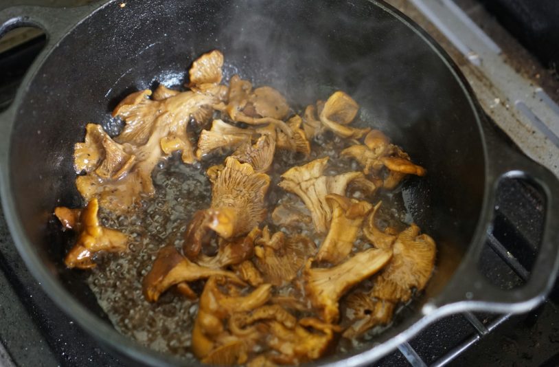 cooking dish with cast iron