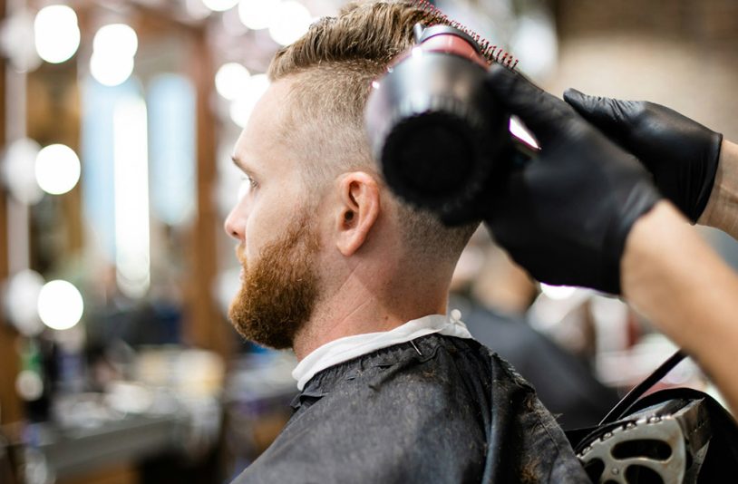 man with new haircut