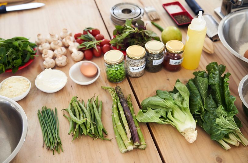 Vegetables, Egg and Seasoning