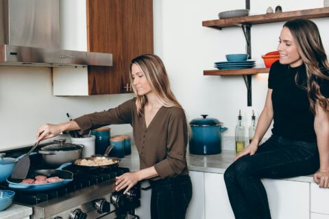 woman cooking