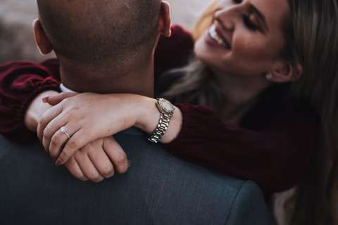 woman hug her lover