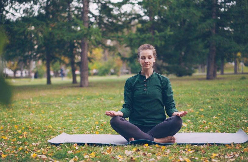 woman meditating